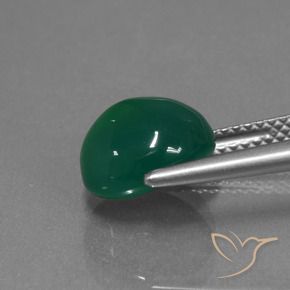 Ágata Verde floresta Natural 3.65ct, oval, Translúcido