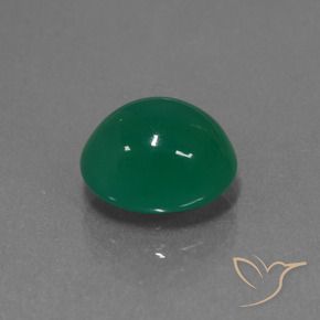 Ágata verde quente Natural 3.72ct, oval, Translúcido