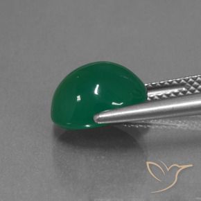 Ágata verde quente Natural 3.72ct, oval, Translúcido