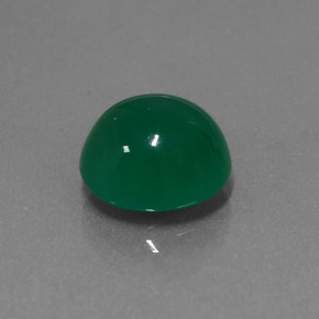 Ágata verde natural 3,60ct, corte oval, translúcido