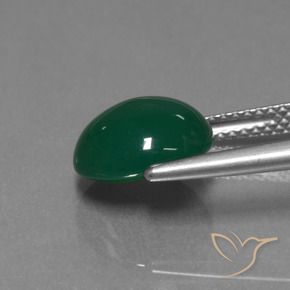 Ágata Verde Natural 3.35ct, oval, Translúcido
