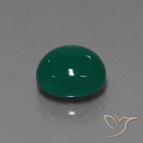 Ágata Verde médio Natural 3.61ct, oval, Translúcido