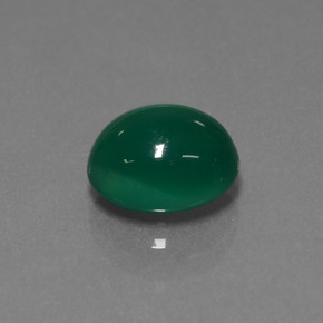 Ágata verde natural 3,01ct, corte oval, translúcido