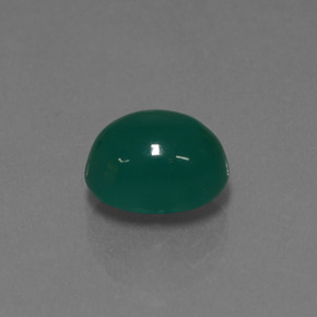 Ágata verde natural 2,95ct, corte oval, translúcido