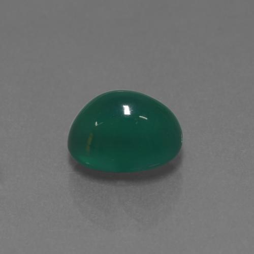 Ágata verde natural 2,84ct, corte oval, translúcido