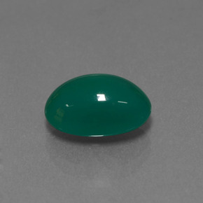 Ágata verde natural 2,88ct, corte oval, translúcido