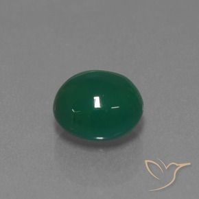 Ágata Verde amarelado Natural 3.42ct, oval, Translúcido
