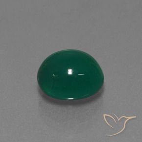 Ágata Verde médio Natural 3.60ct, oval, Translúcido