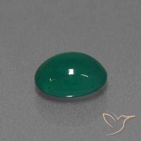 Ágata Verde médio Natural 3.23ct, oval, Translúcido