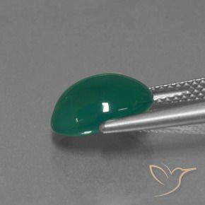 Ágata Verde médio Natural 3.23ct, oval, Translúcido