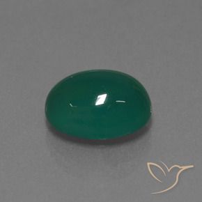 Ágata Verde escuro médio Natural 3.76ct, oval, Translúcido