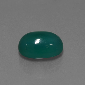 Ágata verde natural 3,43ct, corte oval, translúcido