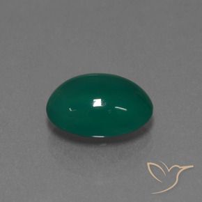 Ágata Verde médio Natural 3.15ct, oval, Translúcido