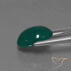 Ágata Verde médio Natural 3.15ct, oval, Translúcido