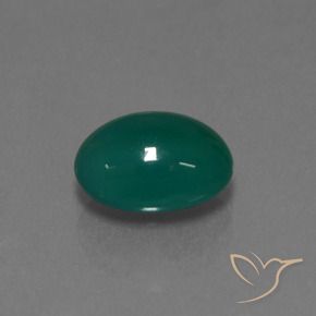 Ágata Verde escuro médio Natural 3.18ct, oval, Translúcido