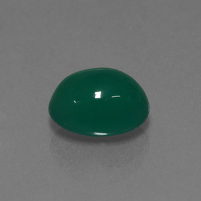 Ágata verde natural 3,31ct, corte oval, translúcido