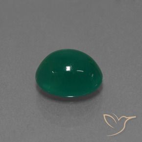 Ágata Verde médio Natural 3.04ct, oval, Translúcido