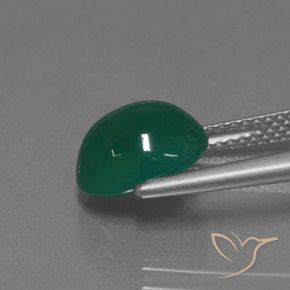 Ágata Verde médio Natural 3.04ct, oval, Translúcido