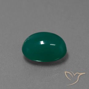 Ágata Verde escuro médio Natural 3.69ct, oval, Translúcido