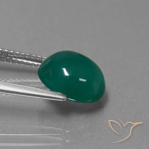 Ágata Verde Natural 3.54ct, oval, Translúcido