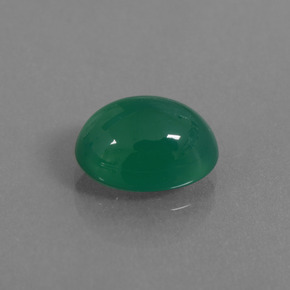 Ágata verde natural 3,53ct, corte oval, translúcido
