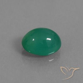 Ágata verde pinho Natural 3.28ct, oval, Translúcido