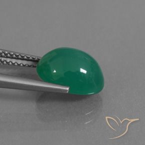 Ágata verde pinho Natural 3.28ct, oval, Translúcido
