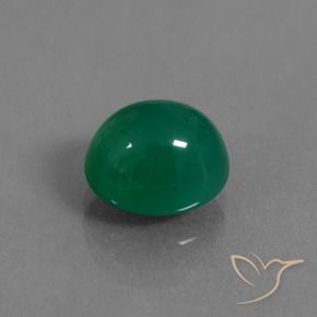 Ágata Verde médio Natural 3.95ct, oval, Translúcido