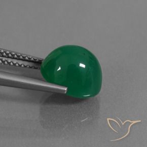 Ágata Verde floresta Natural 3.44ct, oval, Translúcido