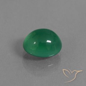 Ágata verde quente Natural 3.46ct, oval, Translúcido