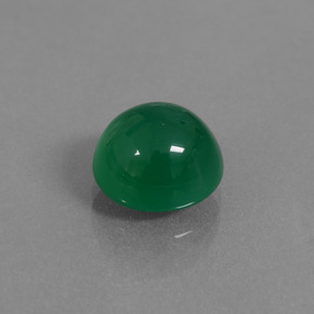 Ágata verde natural 3,40ct, corte oval, translúcido