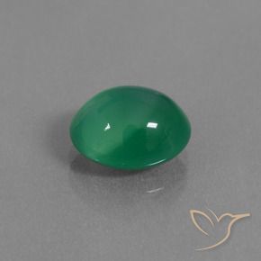 Ágata verde quente Natural 3.19ct, oval, Translúcido