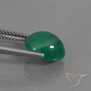 Ágata verde quente Natural 3.19ct, oval, Translúcido