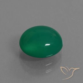 Ágata Verde médio Natural 3.31ct, oval, Translúcido