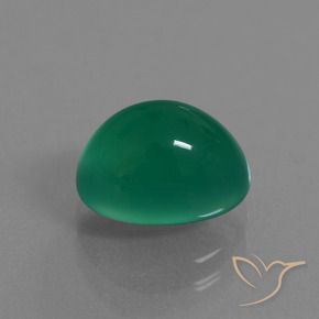 Ágata Verde médio Natural 3.62ct, oval, Translúcido