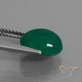 Ágata Verde amarelado Natural 3.10ct, oval, Translúcido