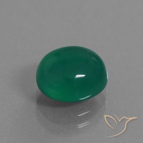 Ágata Verde floresta Natural 3.36ct, oval, Translúcido