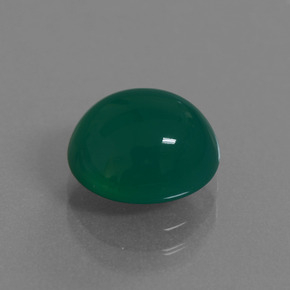 Ágata verde natural 3,48ct, corte oval, translúcido