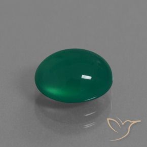Ágata verde pinho Natural 3.19ct, oval, Translúcido