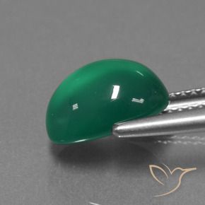 Ágata Verde floresta Natural 2.97ct, oval, Translúcido