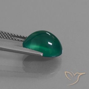 Ágata Verde floresta Natural 3.64ct, oval, Translúcido