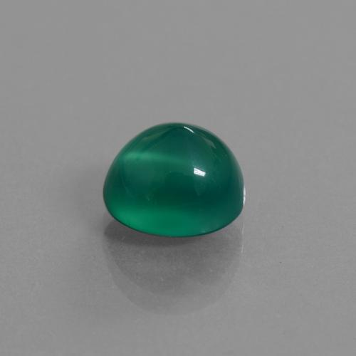 Ágata verde natural 3,55ct, corte oval, translúcido