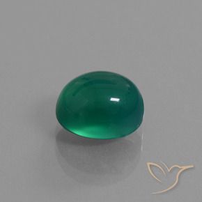 Ágata Verde médio Natural 3.73ct, oval, Translúcido