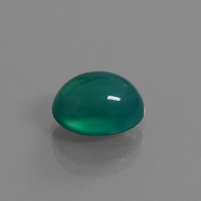 Ágata Verde médio Natural 3.57ct, Corte Oval, Translúcido