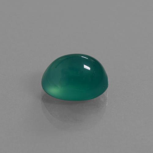 Ágata Verde Natural 3.14ct, Corte Oval, Translúcido