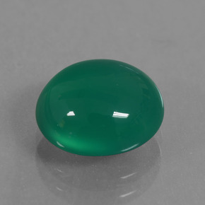 Ágata verde natural 2,73ct, corte oval, translúcido
