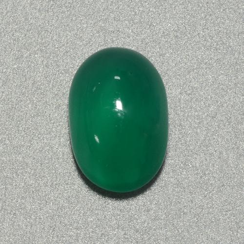 Ágata verde pinho Natural 2.87ct, Corte Oval, Translúcido