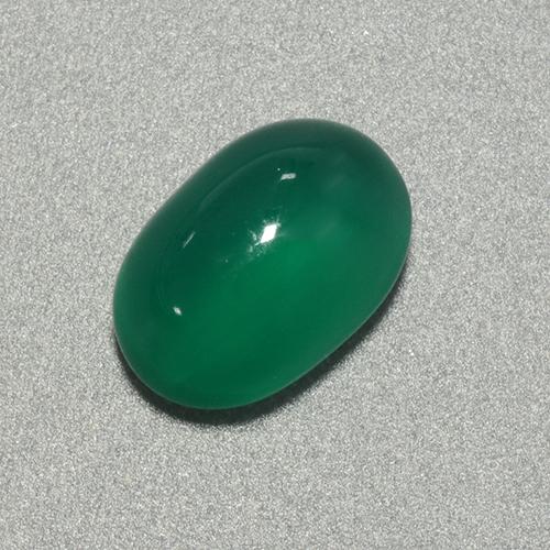 Ágata verde pinho Natural 2.87ct, Corte Oval, Translúcido