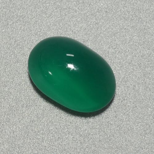 Ágata verde pinho Natural 2.87ct, Corte Oval, Translúcido