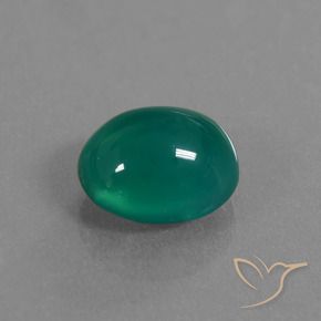 Ágata Verde médio Natural 3.30ct, oval, Translúcido